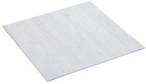 Tábuas de soalho autoadesivas 20 pcs 1,86 m² PVC branco