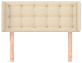 Cabeceira de cama c/ abas tecido 103x16x78/88 cm creme