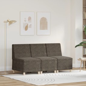 vidaXL Cadeira Sofa 3 pcs Cinza Escuro 55 cm Couro camurça sintético