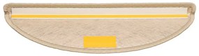 Tapetes escada adesivos aspeto sisal 30 pcs 56x17x3cm cor areia