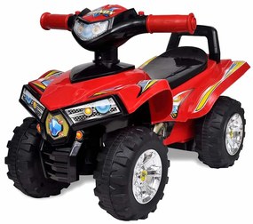 Carro motorizado vermelho com música e luzes
