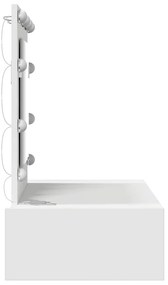 Mesa de Maquiagem Suspensa com Luzes LED - Branca