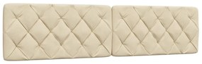 Estrutura de cama sem colchão 200x200 cm tecido cor creme