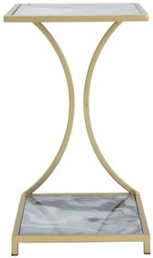 MESA APOIO GLAM 40X35X60 CM DOURADA E MULTICOLORIDA