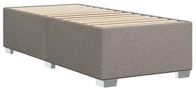 Estrutura de cama 100x200 cm tecido cinza-acastanhado