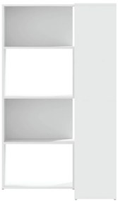 Estante canto 4 prateleiras 85x85x140 cm deriv. madeira branco