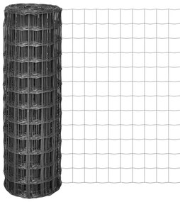 Cerca 10x1,2 m aço cinzento