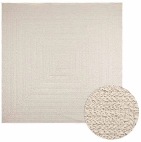 Tapete ZIZUR creme 240x240cm aspeto de juta interior e exterior