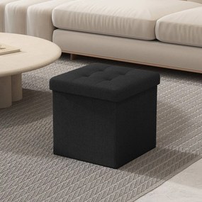 Banco com espaço de arrumação 30 x 30 x 30 cm preto