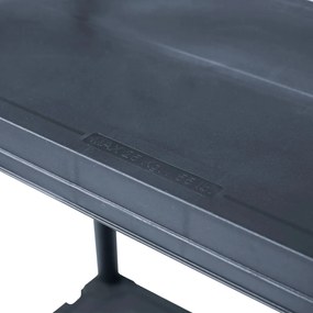 Estantes de arrumação 5 pcs preto 60x30x138 cm plástico