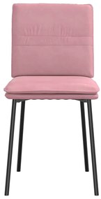 Cadeiras de jantar 2 pcs veludo rosa