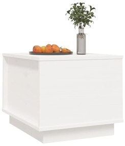 Mesa de centro 40x50x35 cm madeira de pinho maciça branco