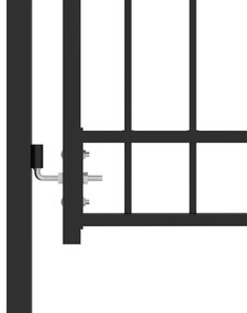 Portão para cerca com espetos 100x100 cm aço preto
