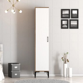Roupeiro Kumsal S – Nogueira e Branco – 40 cm Largura x 47,5 cm Altura