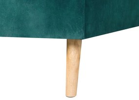 Sofá de canto em veludo verde versão direita VADSO Beliani