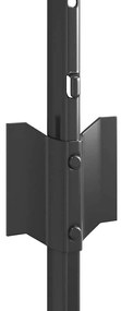 Postes de Cerca Prateados 44 pcs Cinzeto 100 x 0.6 m