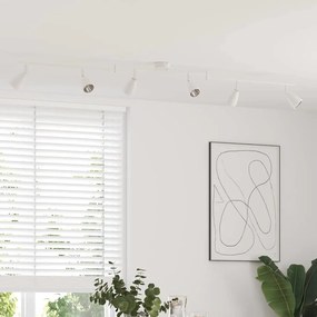 vidaXL Spotlight de Teto 6 Vias Ajustável Branco GU10
