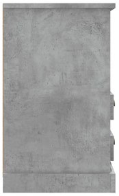 Mesas de cabeceira 2 pcs 43x36x60 cm cinzento cimento