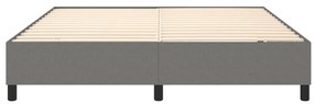 Estrutura de cama sem colchão 180x200 cm tecido cinzento-escuro
