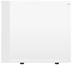 Móvel de TV 80x34x30 cm contraplacado branco brilhante