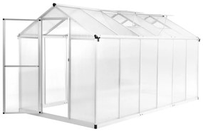 vidaXL Estufa de alumínio 362x190x195 cm 13,41 m³