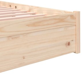 Estrutura de cama sem colchão 120x200 cm madeira maciça
