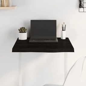 vidaXL Tampo de mesa 60x60x(2-4) cm carvalho tratado castanho-escuro