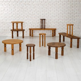 Mesa de Centro Ida – Nogueira – 60x40x60 cm
