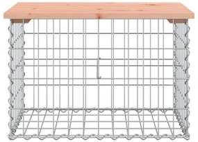 Banco jardim design gabião 63x44x42 cm madeira douglas maciça