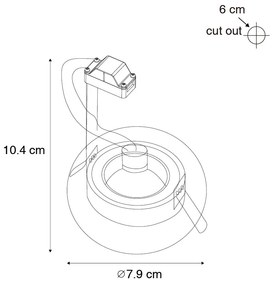 Set van 12 inbouwspots wit rond GU10 50mm IP44 - Xena Moderno