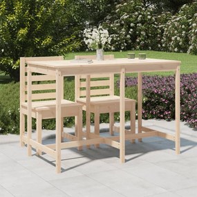 Mesa de jardim 159,5x82,5x110 cm madeira de pinho maciça