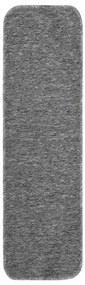 Tapetes antiderrapantes retang. p/ escadas 15pcs 75x20 cm cinza