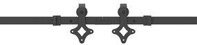 Kit de ferragens para porta deslizante 427 cm aço preto