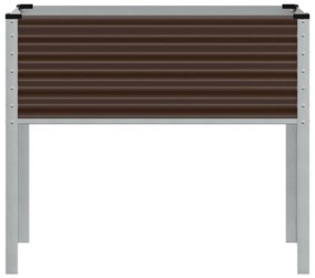 Vaso/floreira de jardim 100x41x90 cm aço castanho