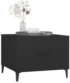 Mesas de centro com pernas de metal 2 pcs 50x50x40 cm preto