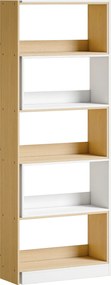 HOMCOM Estante de canto giratória 350° com 5 níveis, prateleira de arrumação extensível em forma de L, 60-111x24x164cm, carvalho | Aosom Portugal