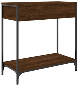 Mesa consola 75x34,5x75 cm derivados madeira carvalho castanho