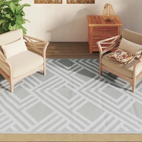 Tapete de exterior 160x230 cm ARAKIL PP cinzento