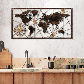 Acessório Decorativo de Parede em Metal Bys-132 – Multicolor – 120x60