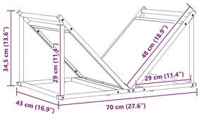 Suporte para lenha 70x43x34,5 cm aço laminado a frio preto