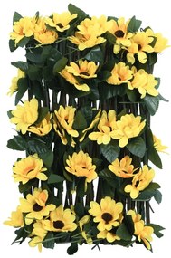  Treliça de hera artificial extensível 5 pcs 180x20 cm amarelo