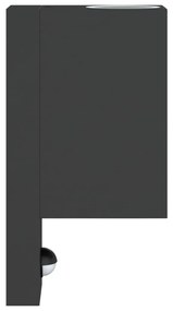 Candeeiros parede p/ exterior c/ sensor 2 pcs alumínio preto