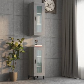 vidaXL Armário de parede suspenso 34,5x34x90 cm sonoma cinza