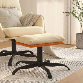 vidaXL Apoio de pés 60x60x36 cm tecido/couro artificial cor creme