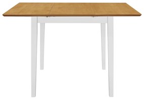 Mesa de jantar extensível (80-120)x80x74 cm MDF branco