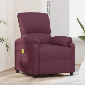 vidaXL Poltrona de massagens tecido roxo