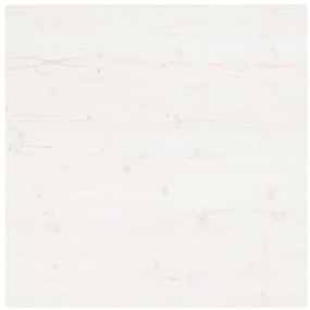Tampo de mesa quadrado 70x70x2,5 cm pinho maciço branco