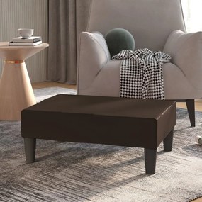 vidaXL Apoio de pés 78x56x32 couro artificial castanho