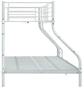 Estrutura de beliche 140x200/90x200 cm metal branco