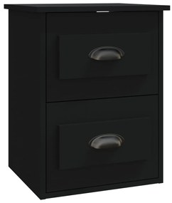 Mesas de cabeceira de parede 2 pcs 41,5x36x53 cm preto